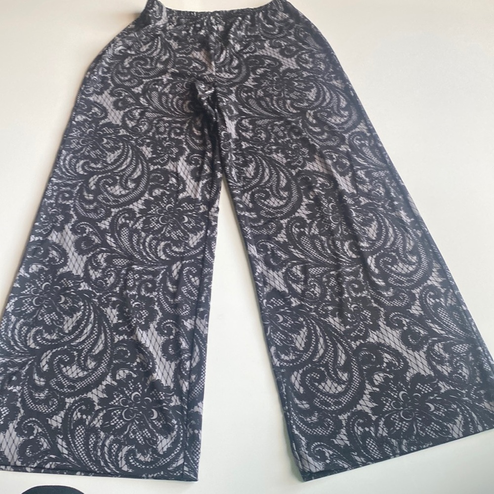 Bob Mackie Wearable Art Wide Legged Pant XS